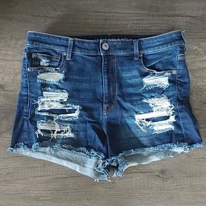 AE High-Rise Ripped Jean Shorts